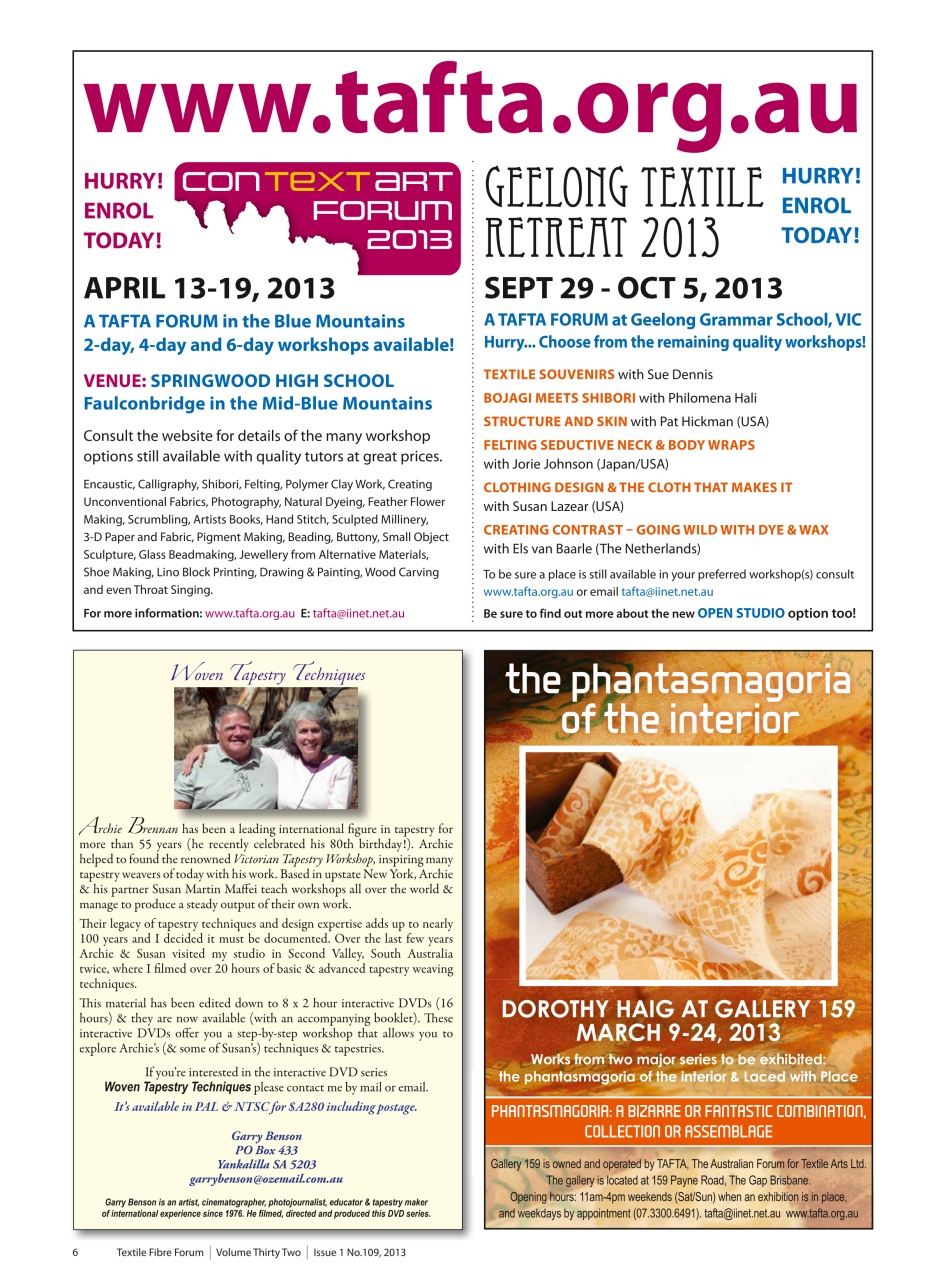 Textile Fibre Forum Preview Pages