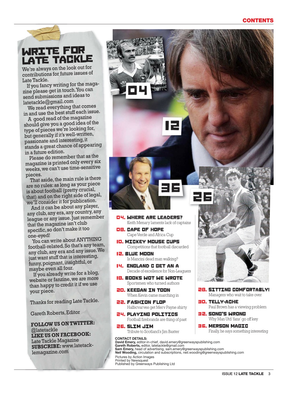 Late Tackle Football Magazine Preview Pages