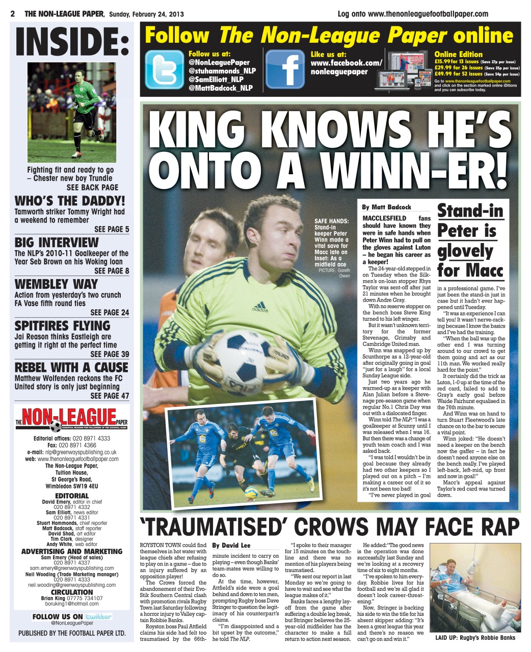 The Non-League Football Paper Preview Pages