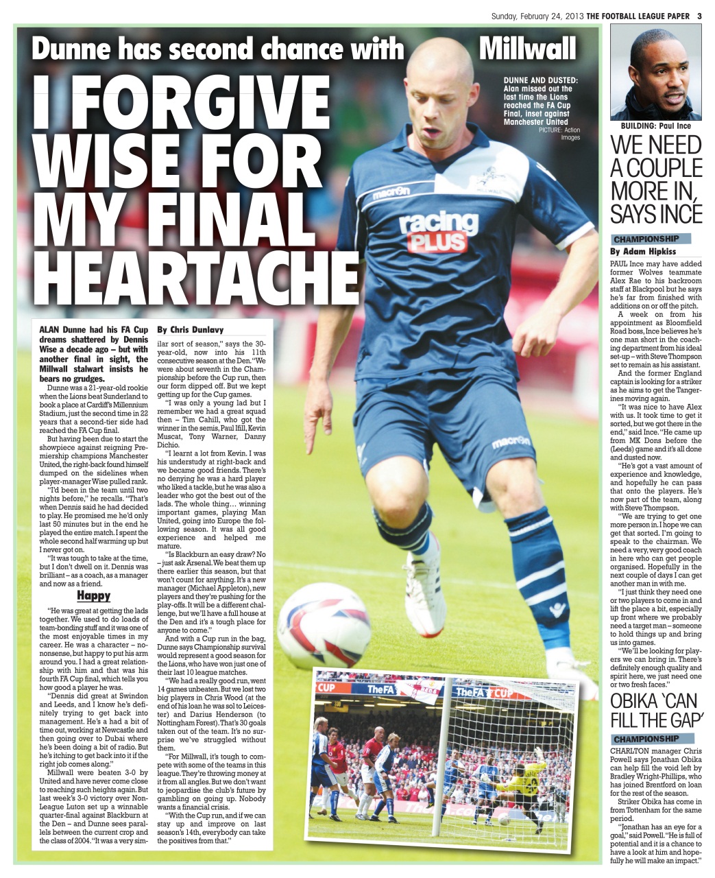 The Football League Paper Preview Pages