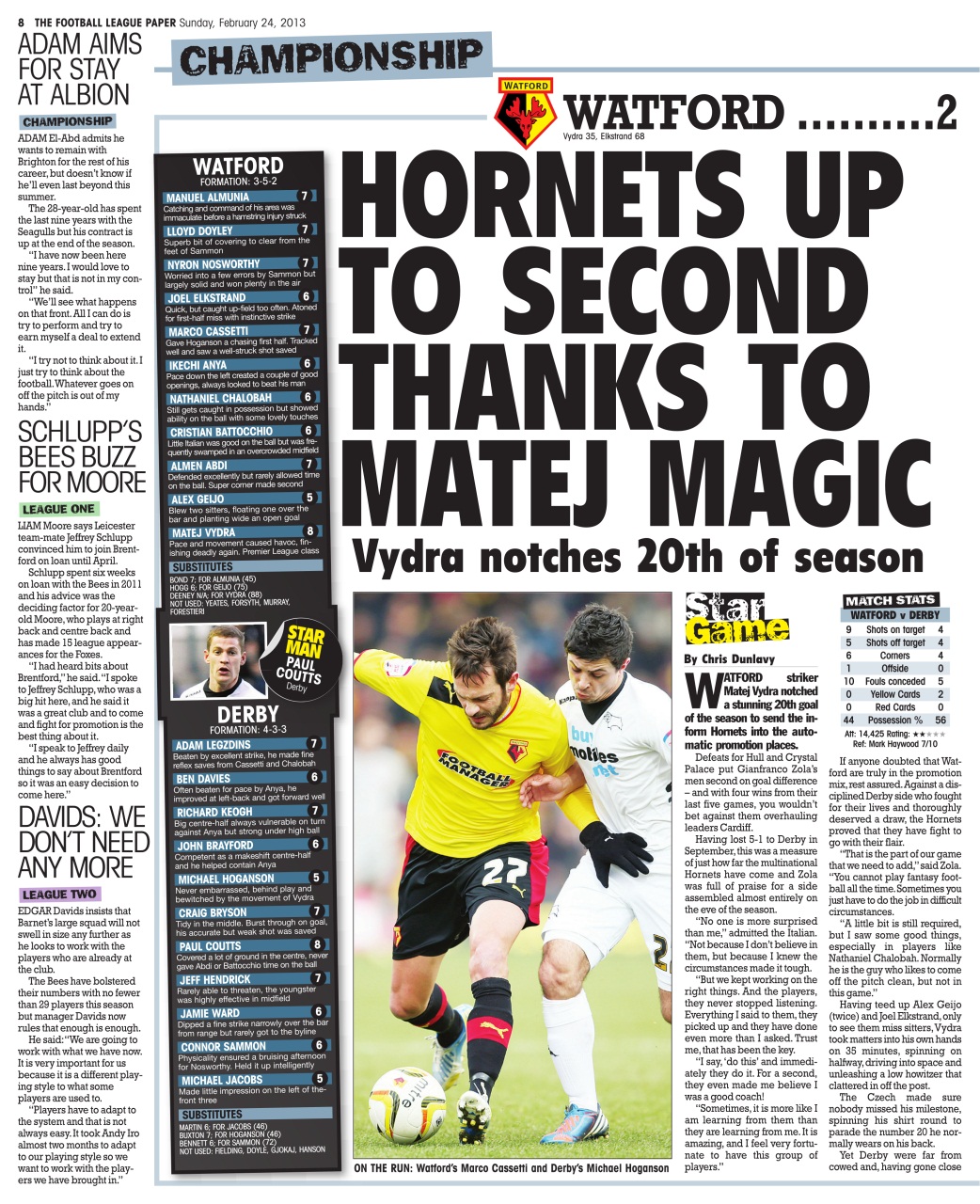 The Football League Paper Preview Pages