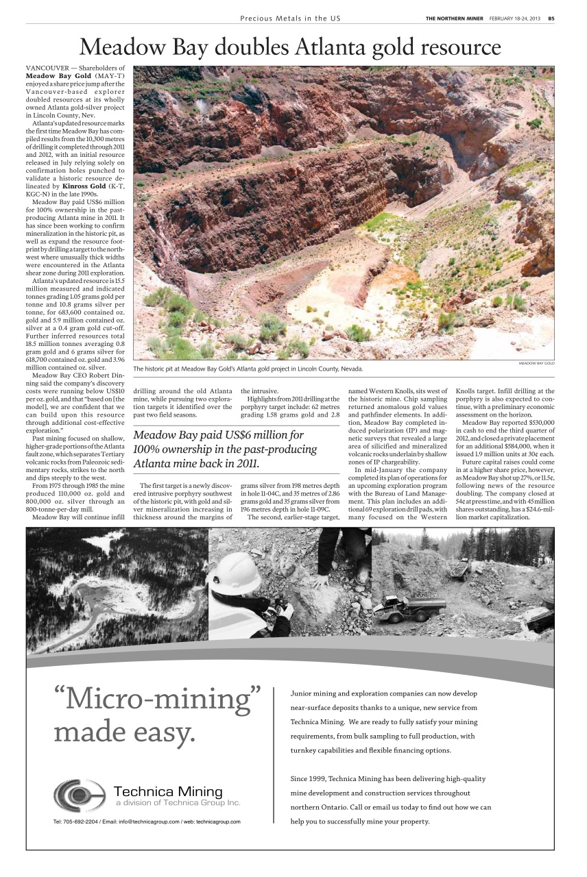 The Northern Miner Preview Pages