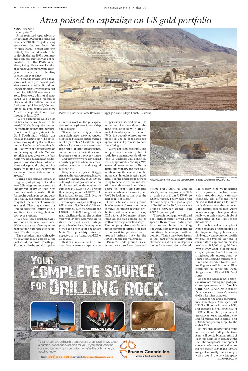 The Northern Miner Preview Pages