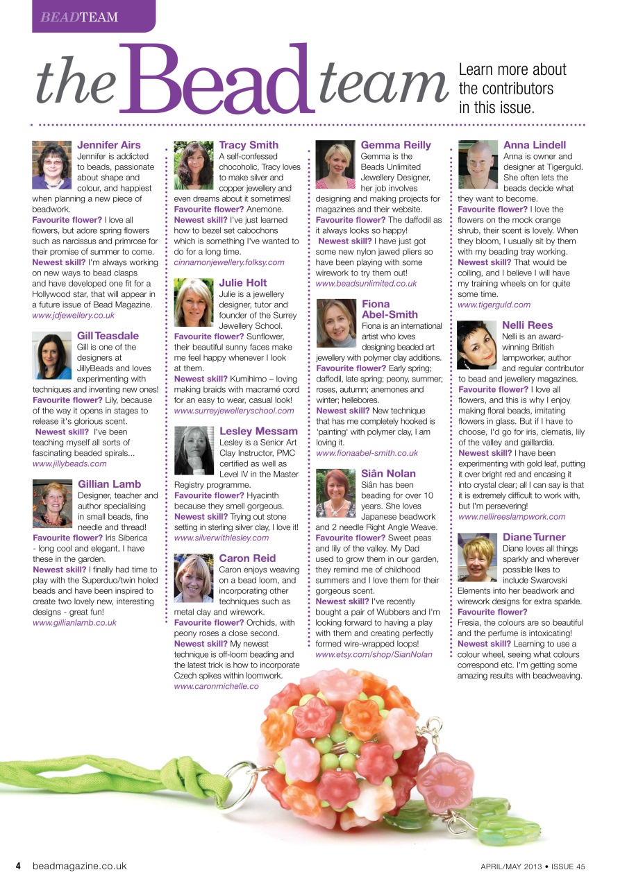 Bead & Jewellery Magazine Preview Pages