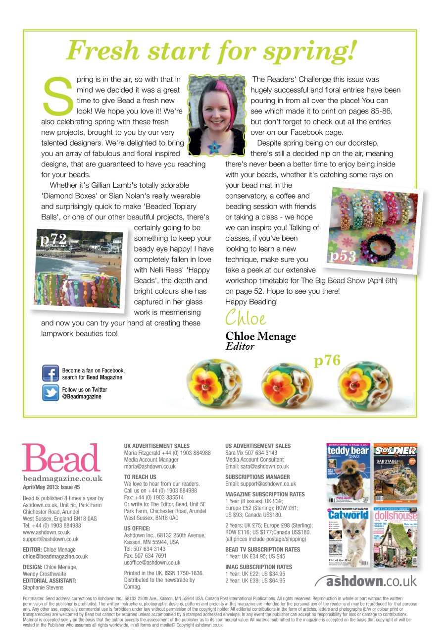 Bead & Jewellery Magazine Preview Pages