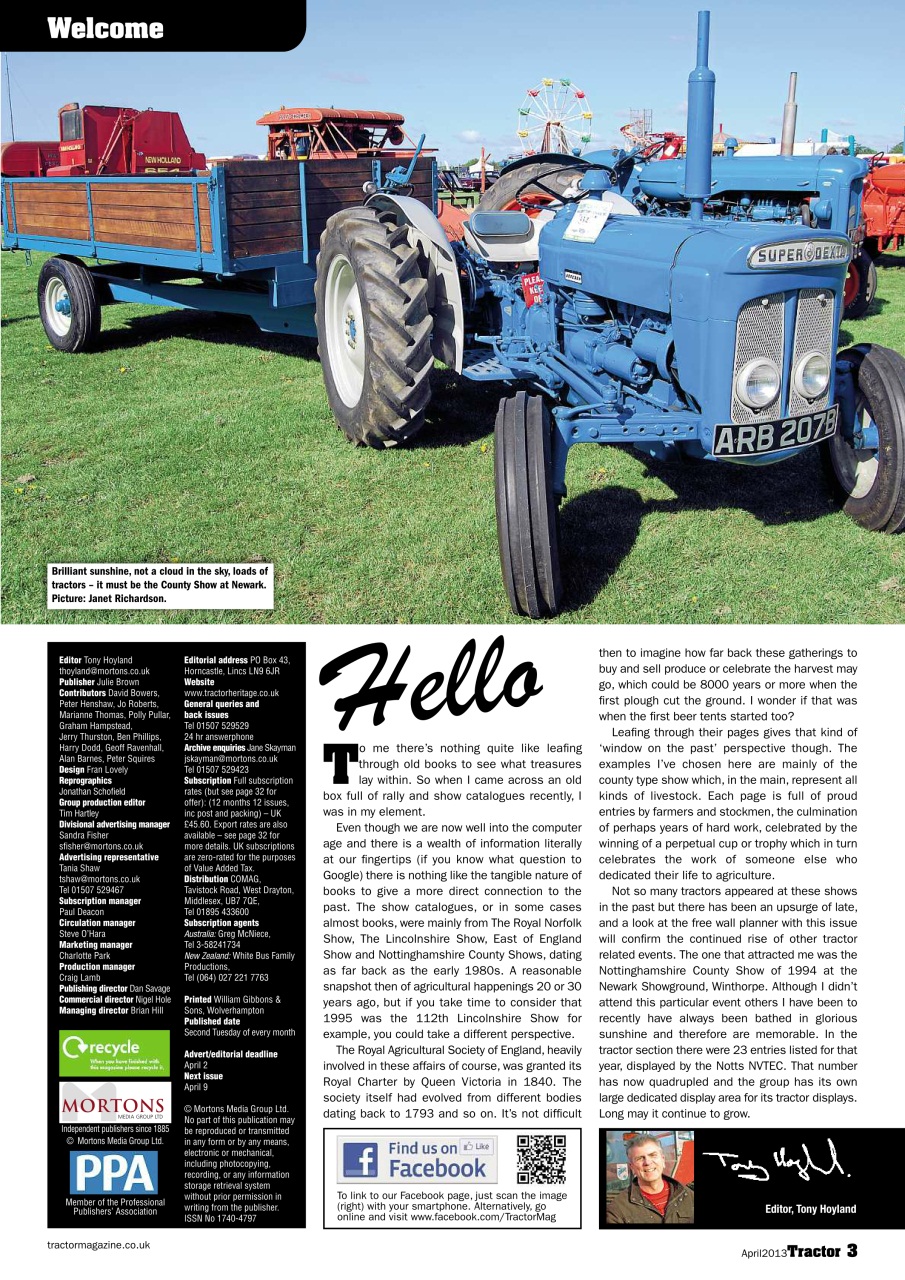 Tractor & Farming Heritage Magazine Preview Pages