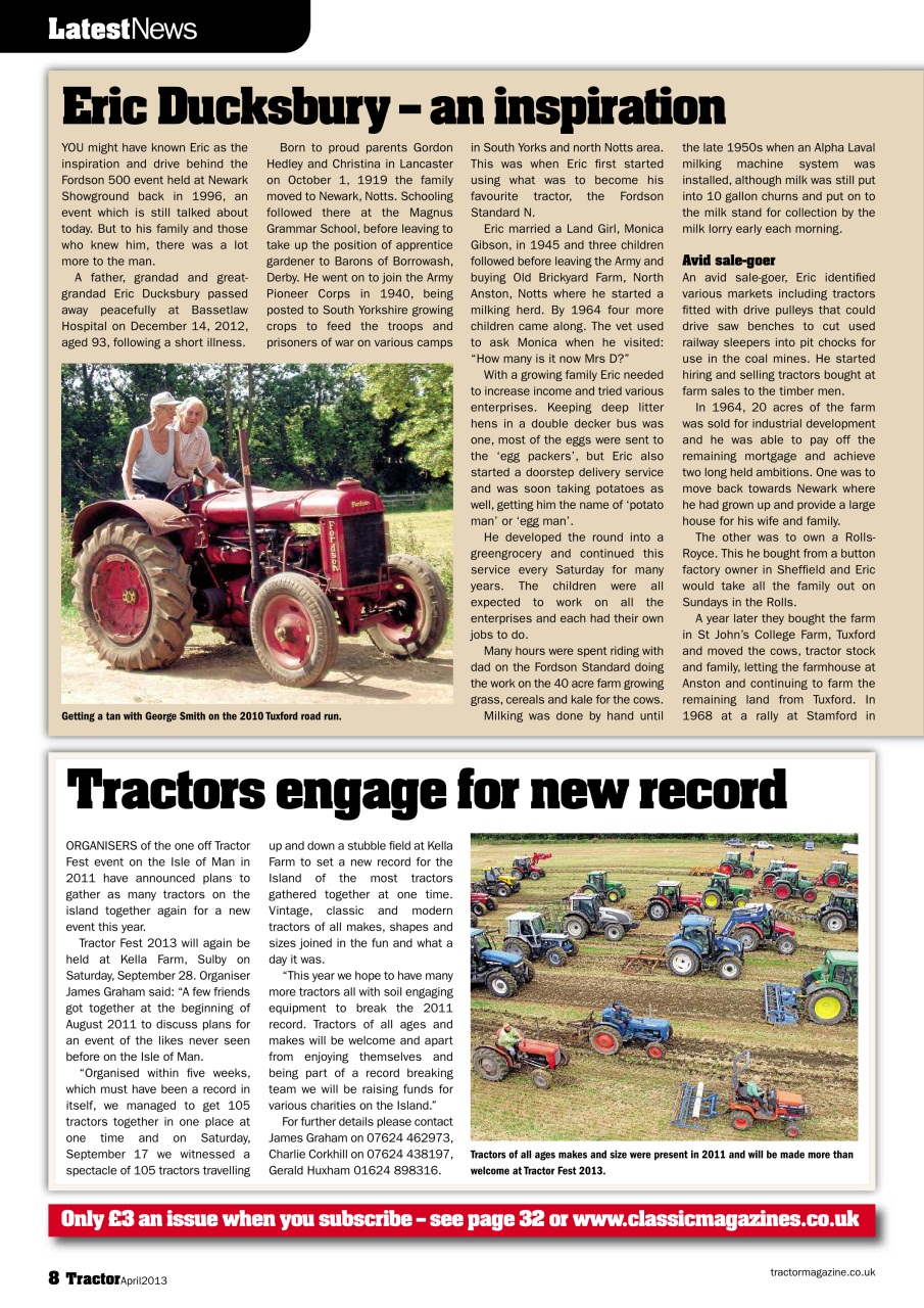 Tractor & Farming Heritage Magazine Preview Pages