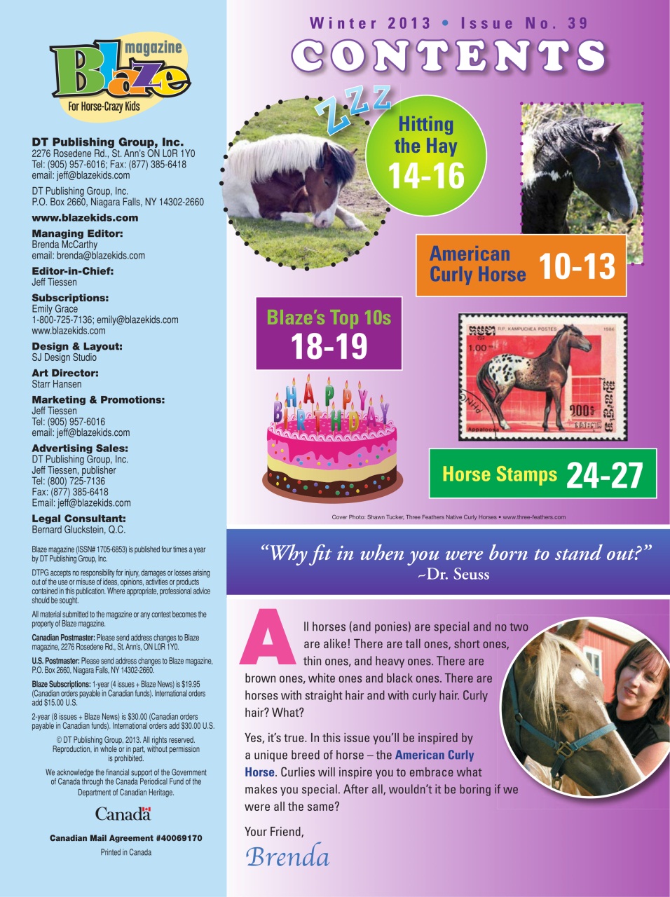 Blaze Magazine For Horse Crazy Kids Preview Pages