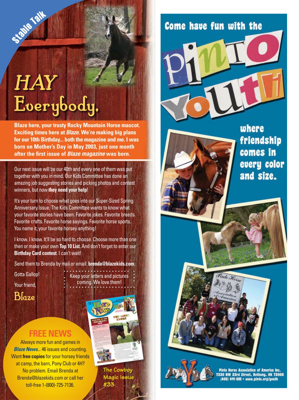 Blaze Magazine For Horse Crazy Kids Preview Pages