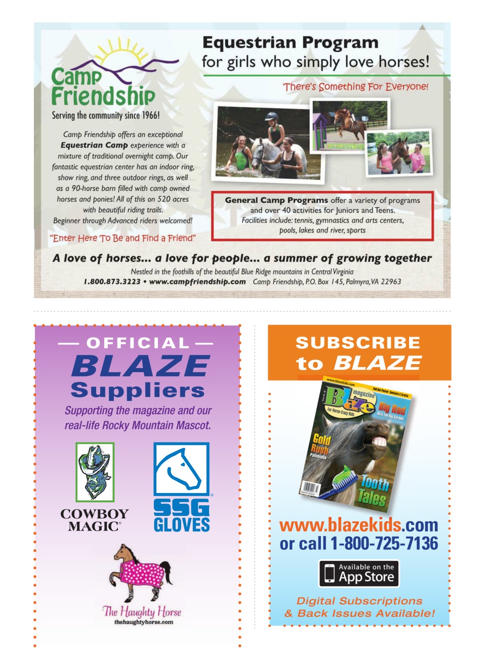 Blaze Magazine For Horse Crazy Kids Preview Pages