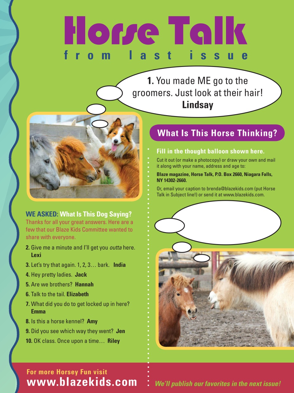 Blaze Magazine For Horse Crazy Kids Preview Pages