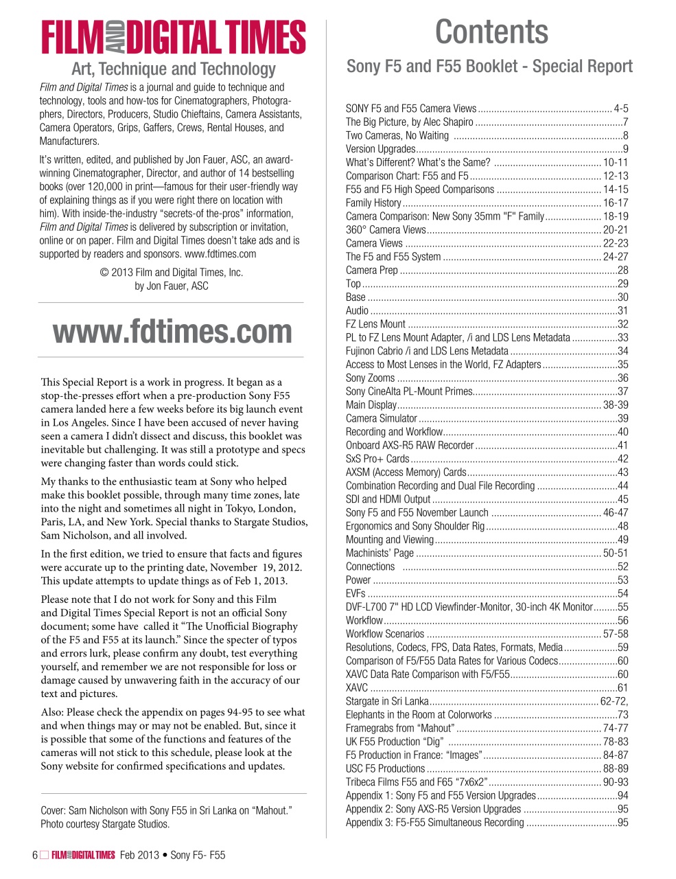 Film and Digital Times Preview Pages