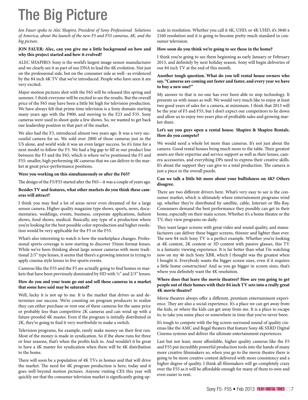 Film and Digital Times Preview Pages