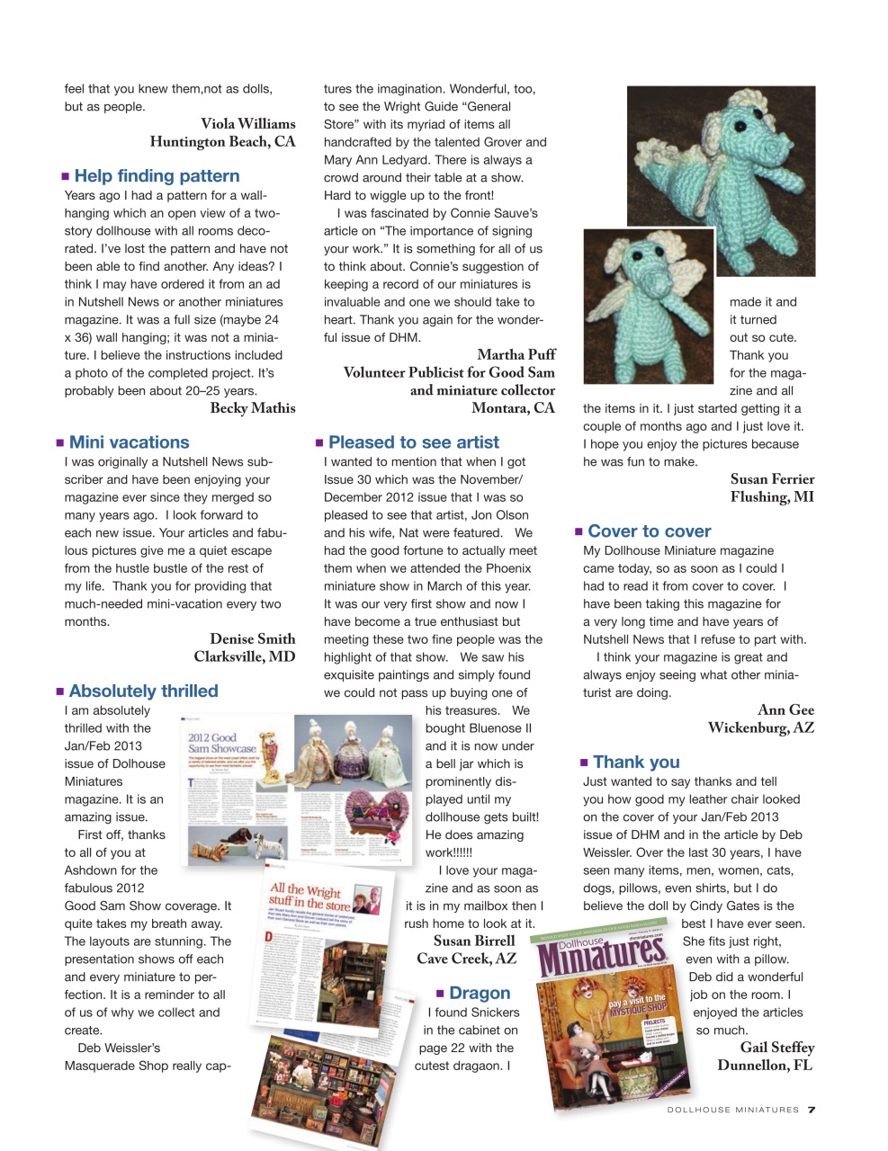 Dollhouse Miniatures Preview Pages