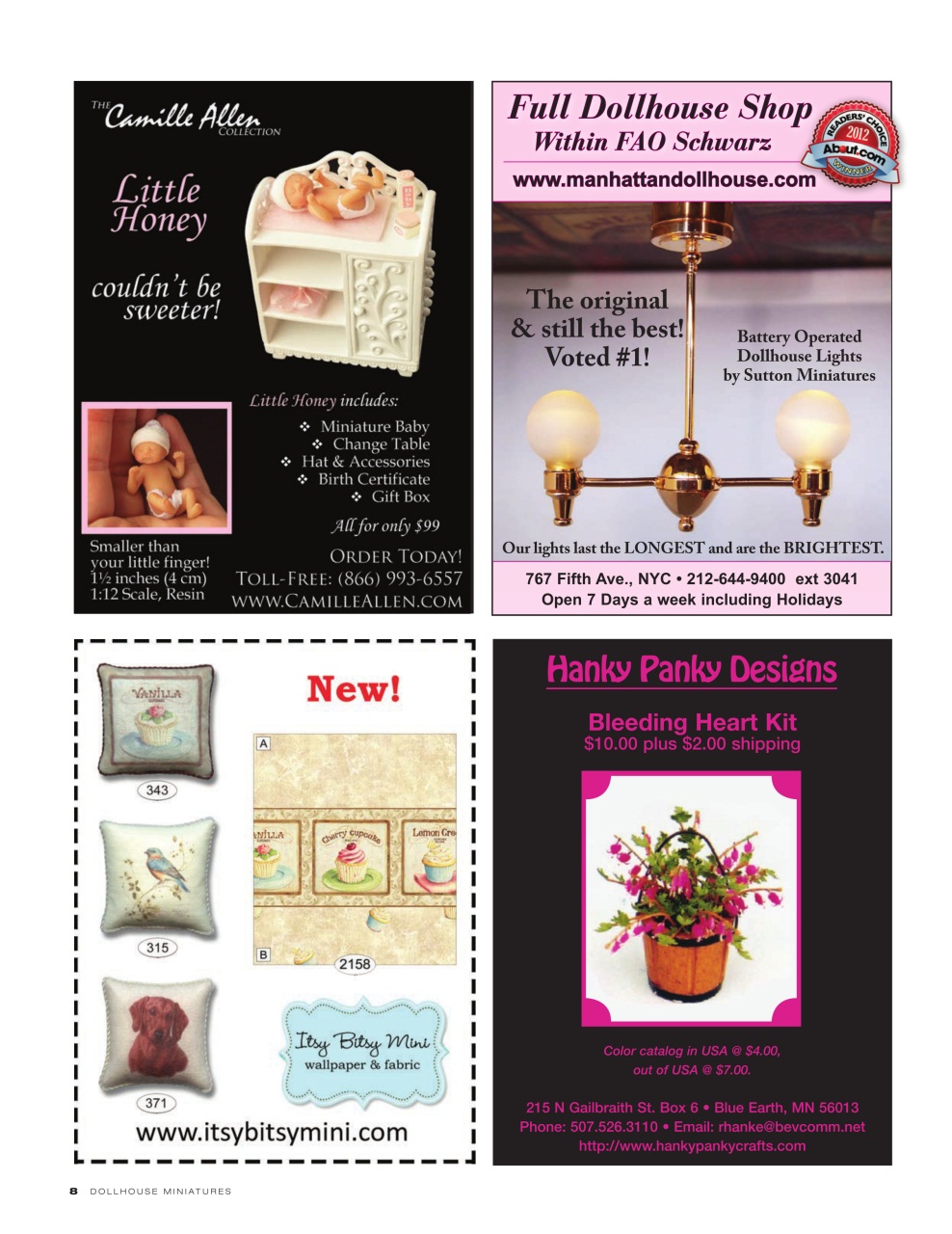 Dollhouse Miniatures Preview Pages