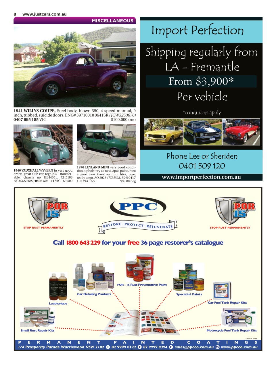 JUST CARS Preview Pages