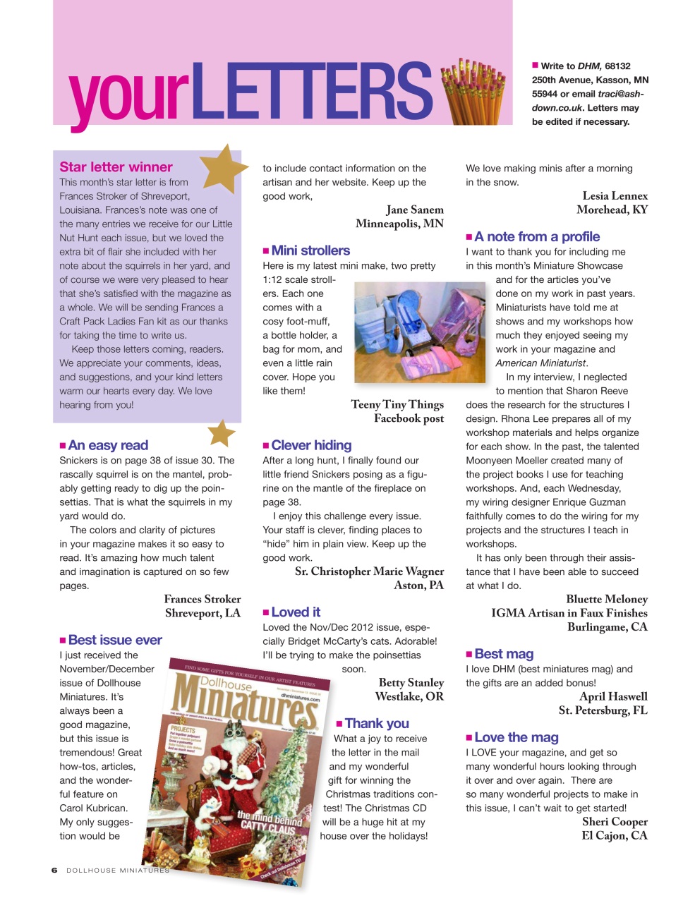 Dollhouse Miniatures Preview Pages