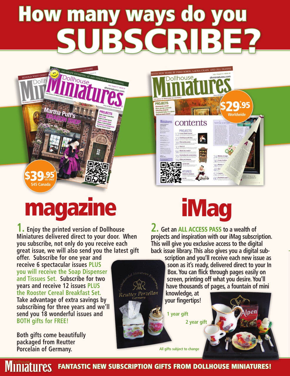 Dollhouse Miniatures Preview Pages