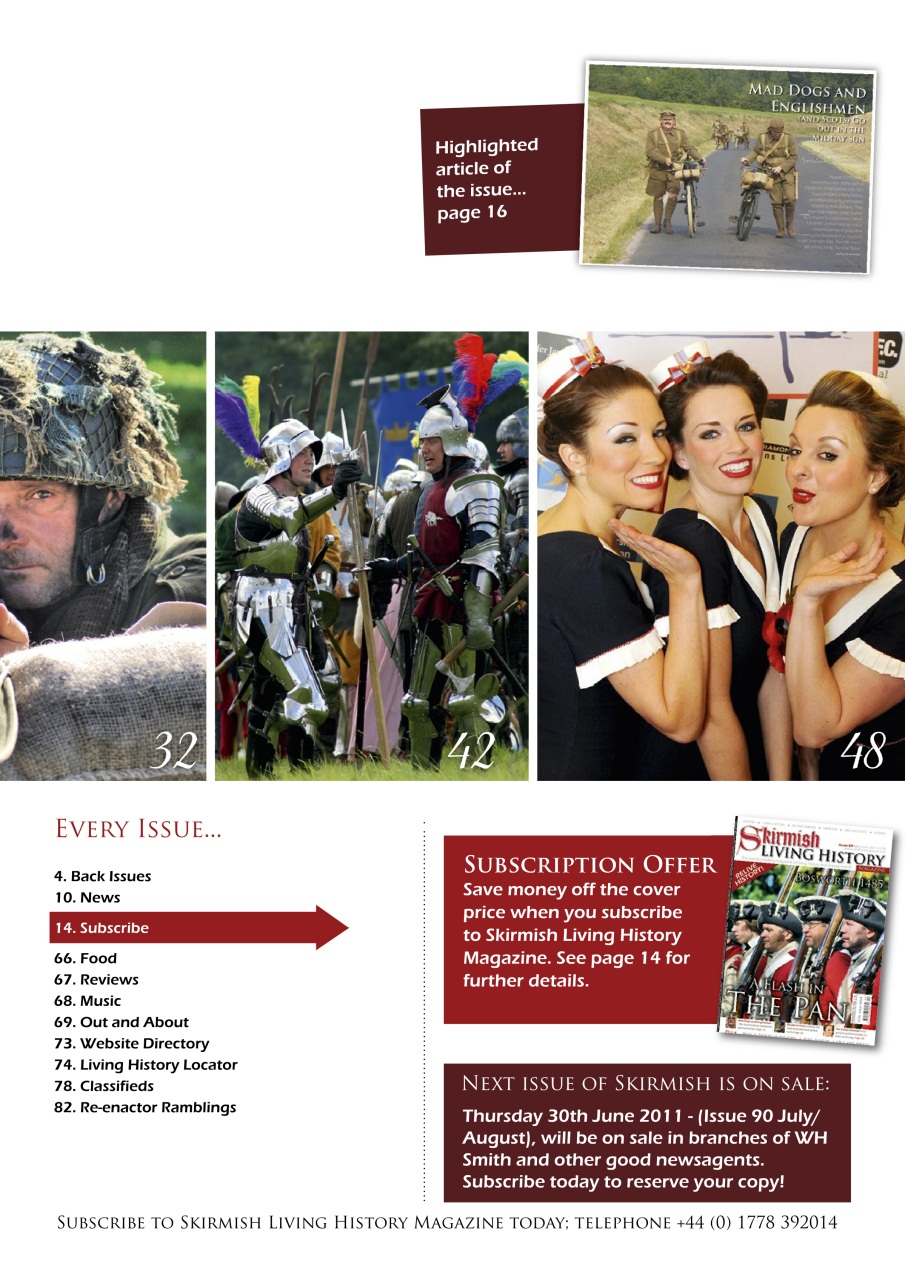 Skirmish Living History Preview Pages