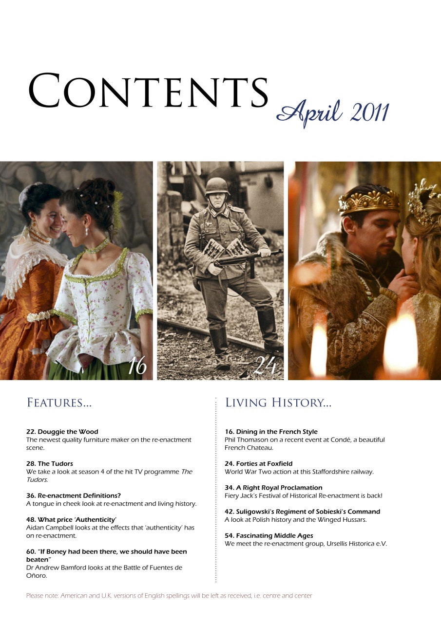 Skirmish Living History Preview Pages