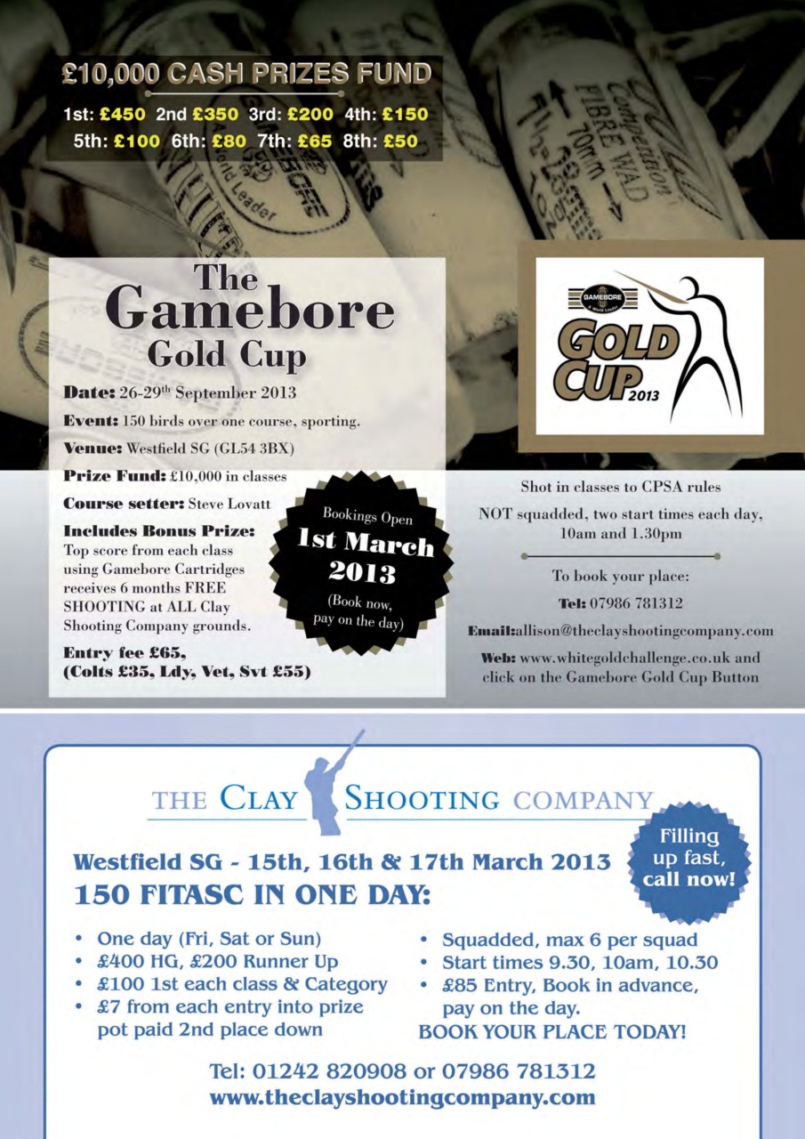 Clay Shooting Preview Pages