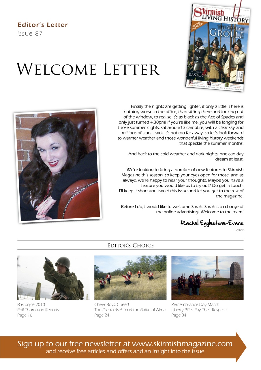 Skirmish Living History Preview Pages