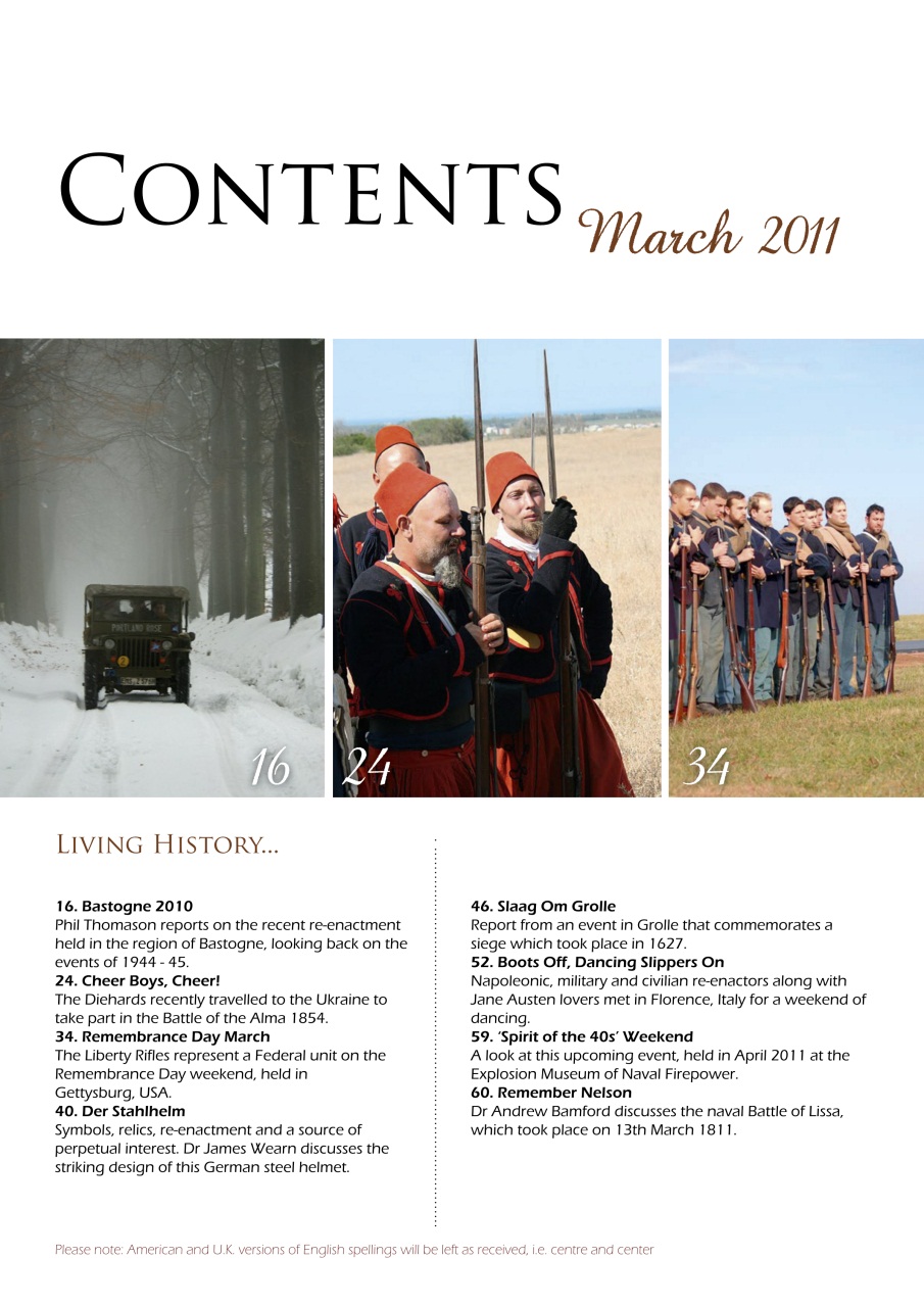 Skirmish Living History Preview Pages