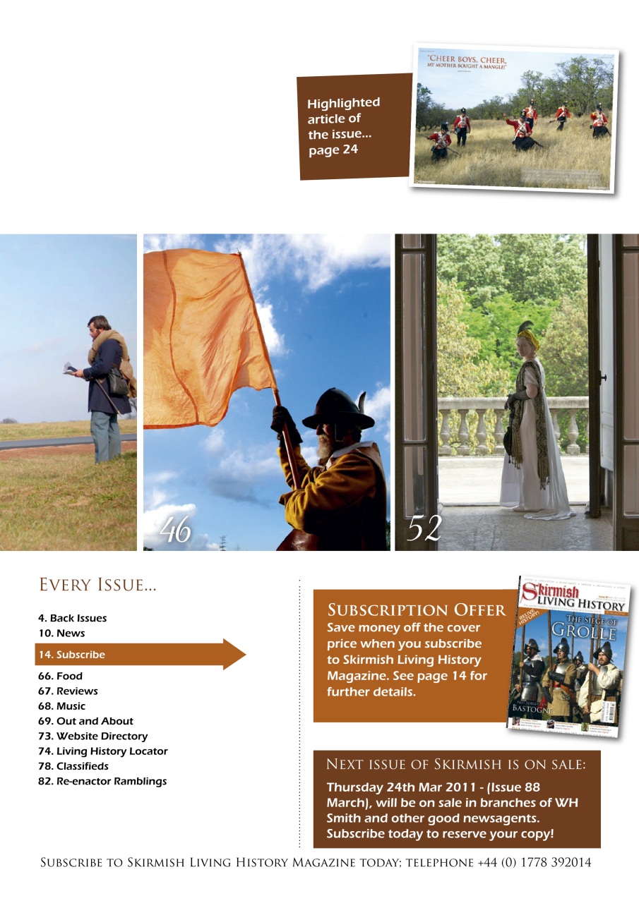 Skirmish Living History Preview Pages
