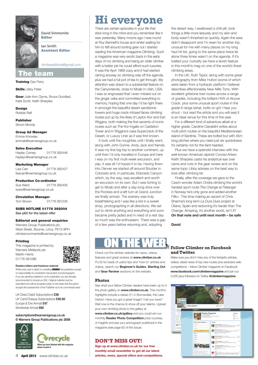 Climber Preview Pages