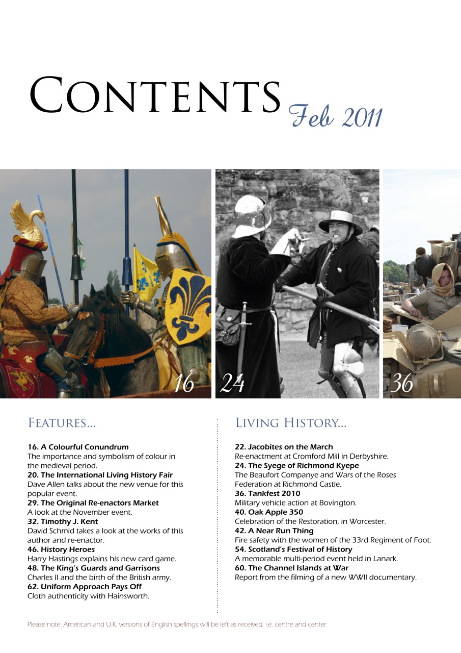 Skirmish Living History Preview Pages