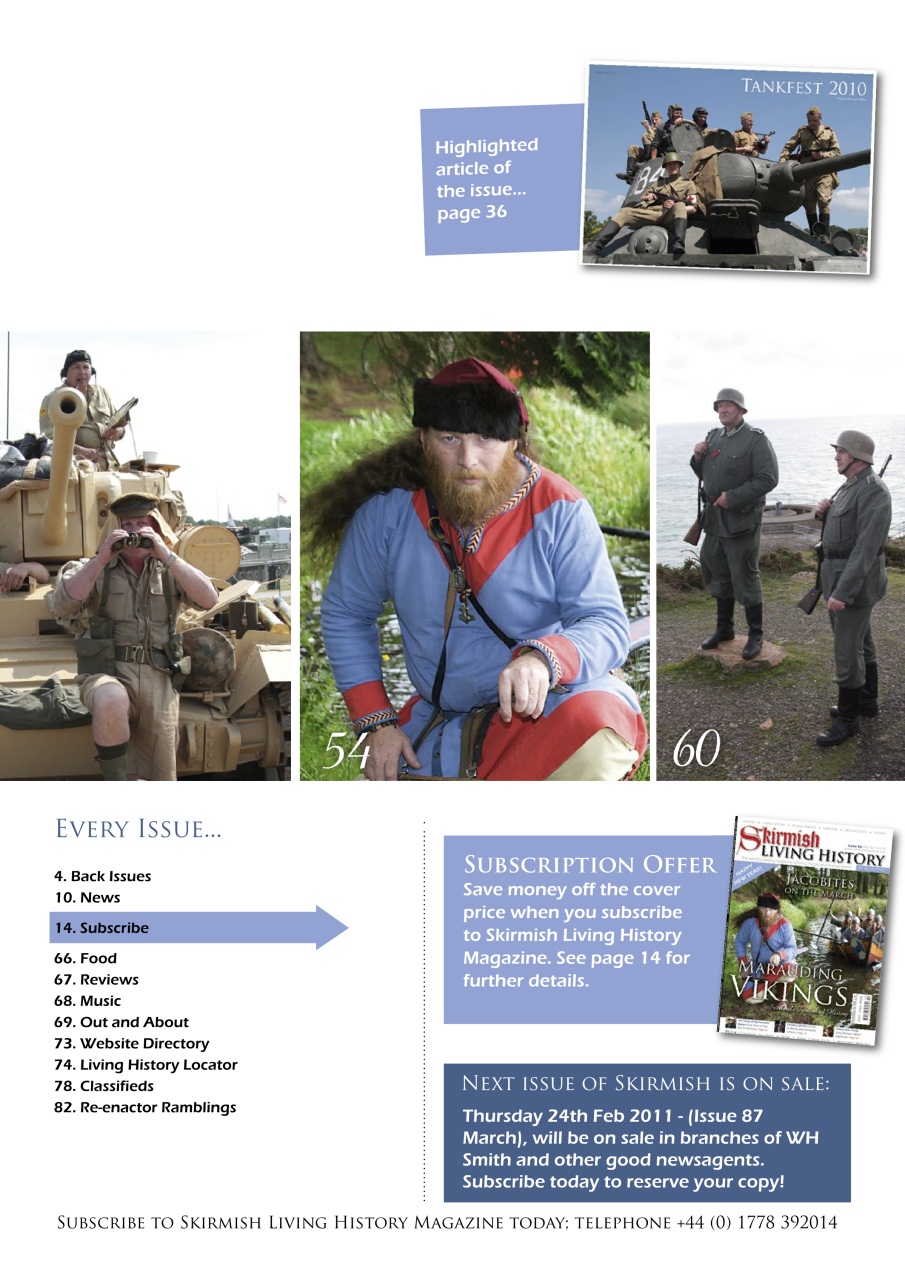 Skirmish Living History Preview Pages