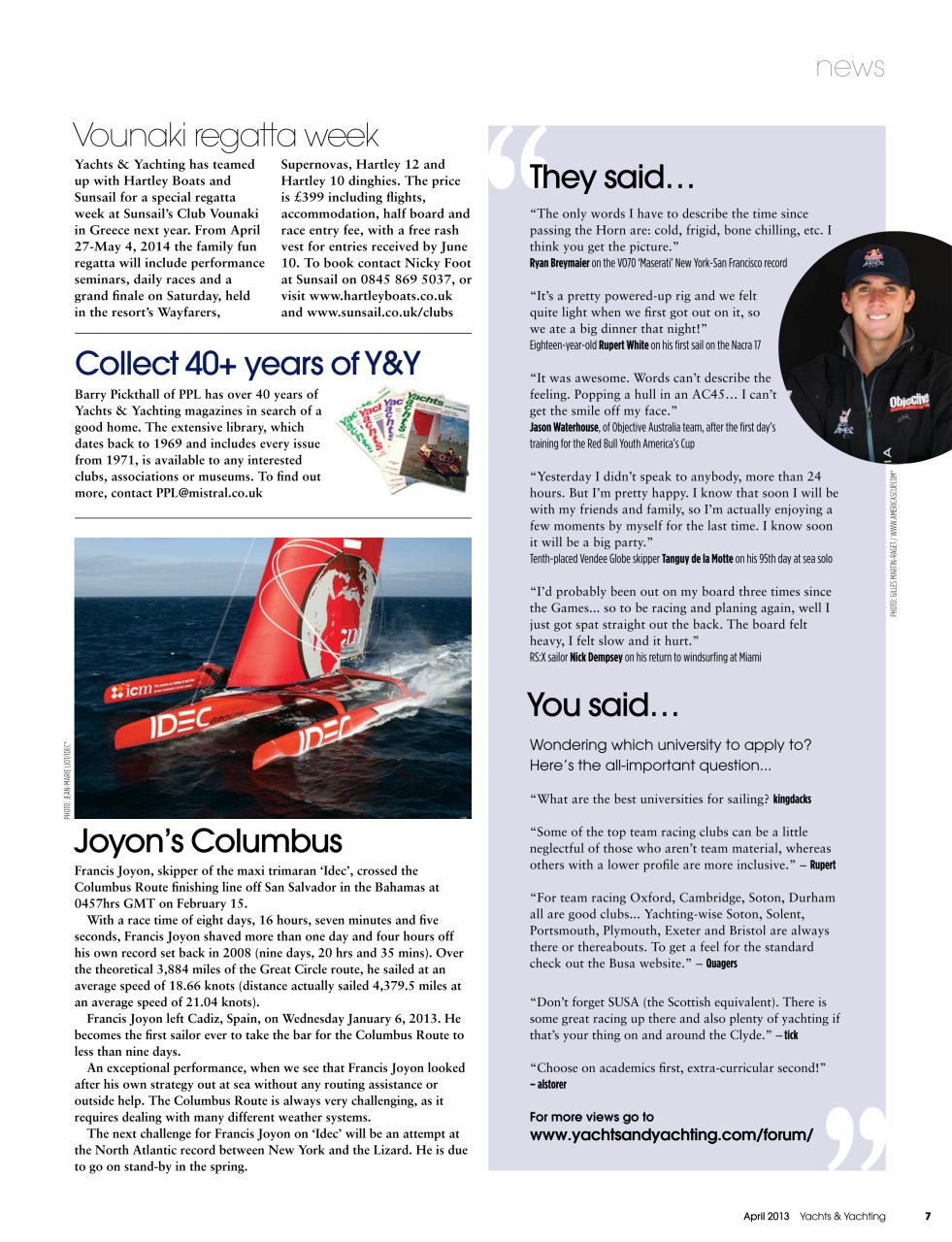 Yachts & Yachting Preview Pages