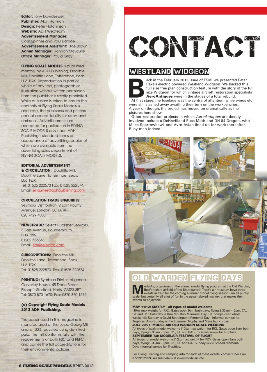 Flying Scale Models Preview Pages