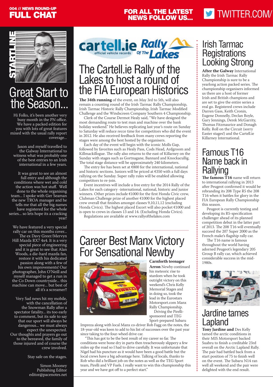 Pacenotes Rally magazine Preview Pages