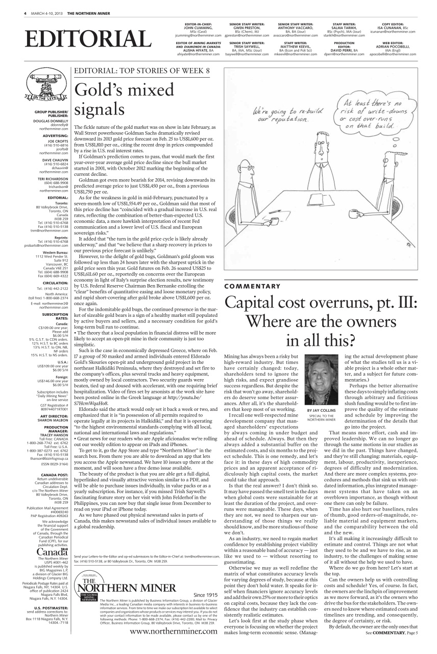 The Northern Miner Preview Pages