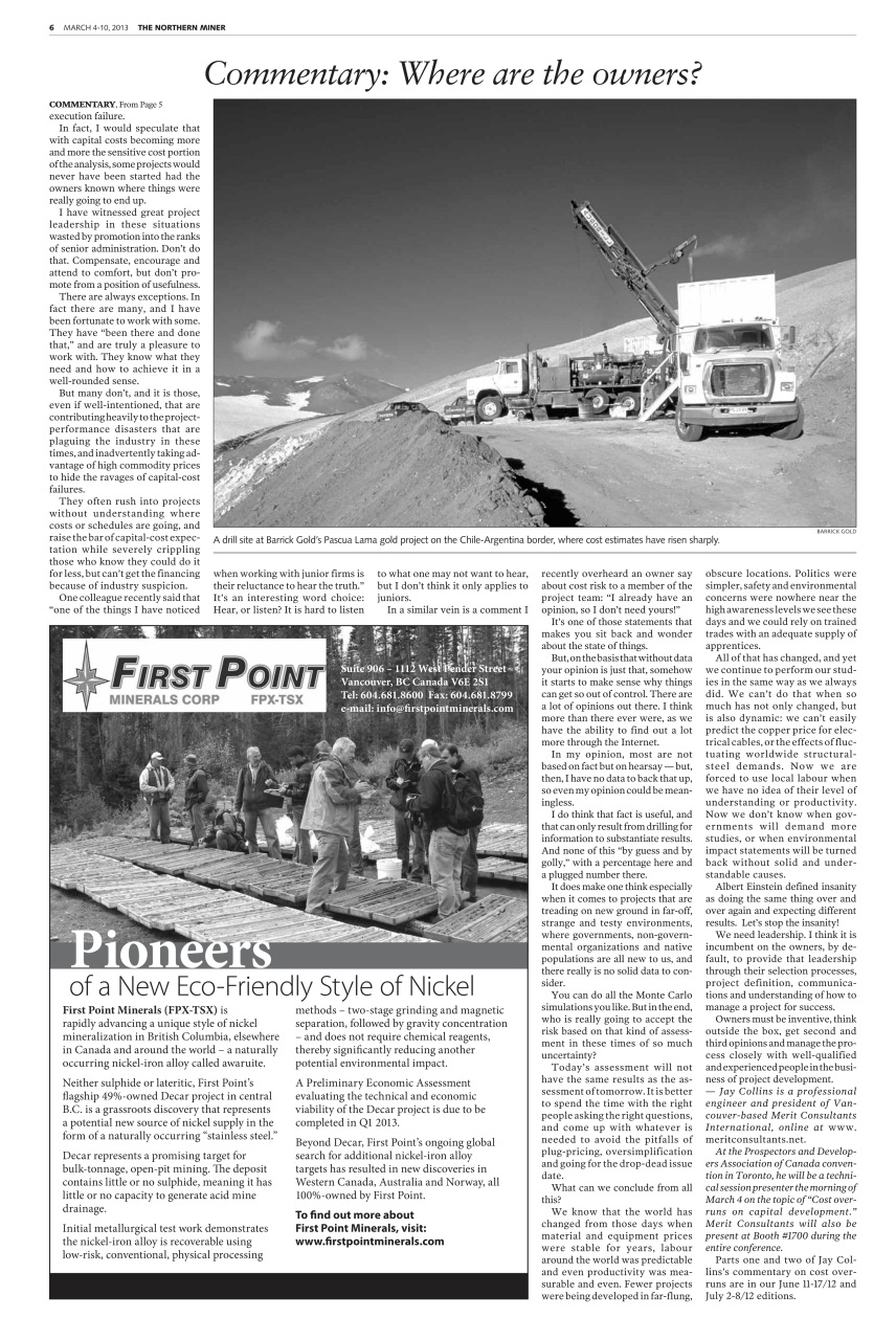 The Northern Miner Preview Pages