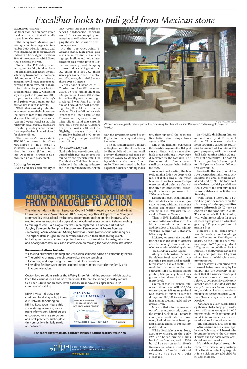 The Northern Miner Preview Pages