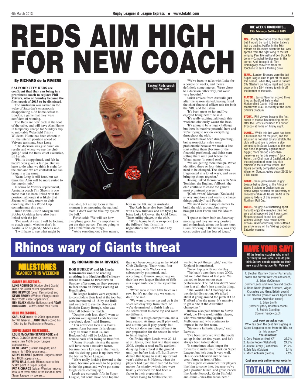 League Express Preview Pages