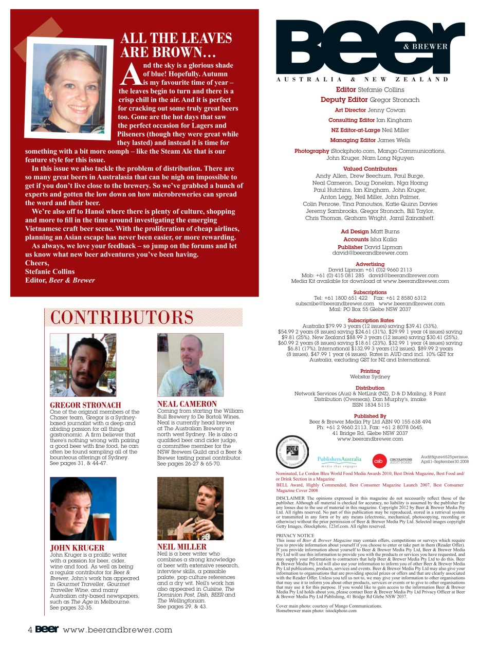 Beer and Brewer Preview Pages