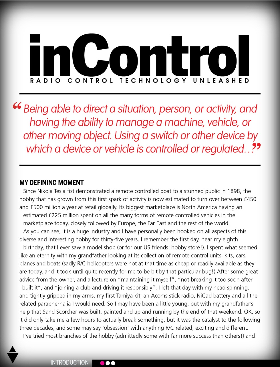 In Control Preview Pages