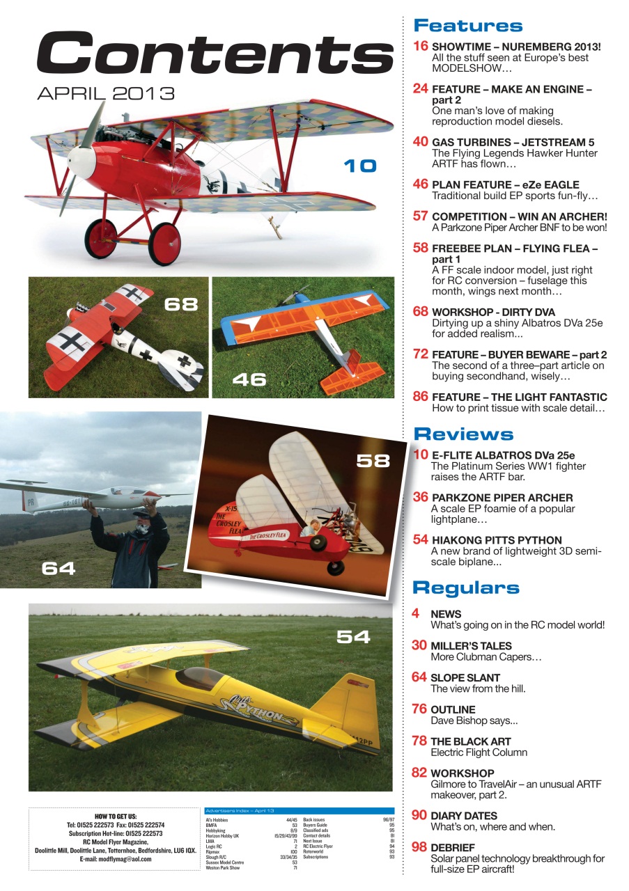 Radio Control Model Flyer Preview Pages