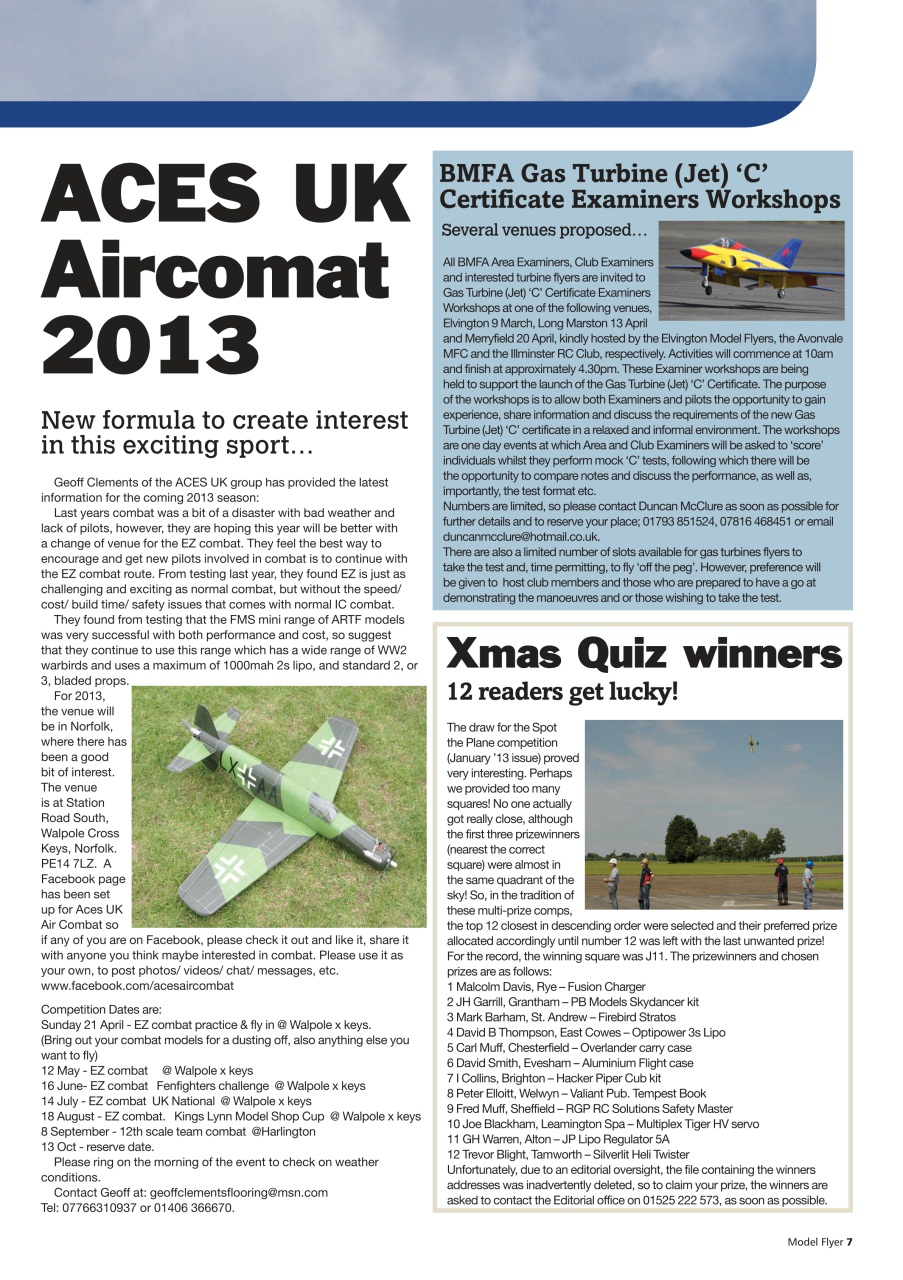 Radio Control Model Flyer Preview Pages