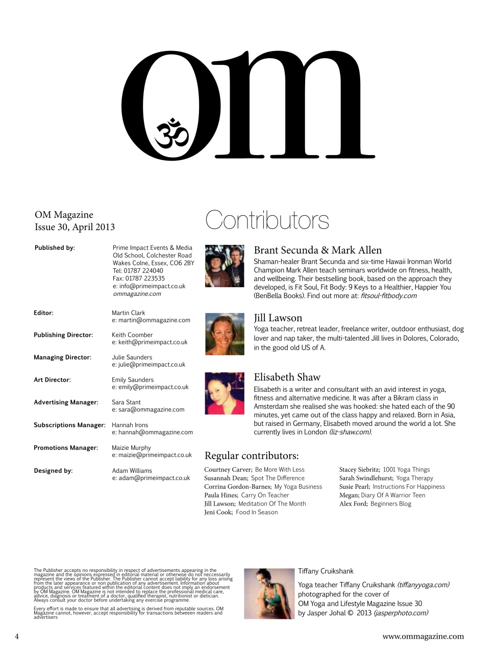 OM Yoga Magazine Preview Pages