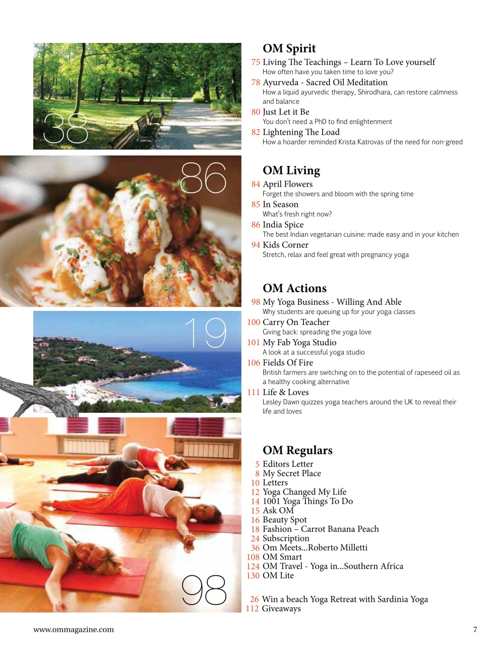 OM Yoga Magazine Preview Pages