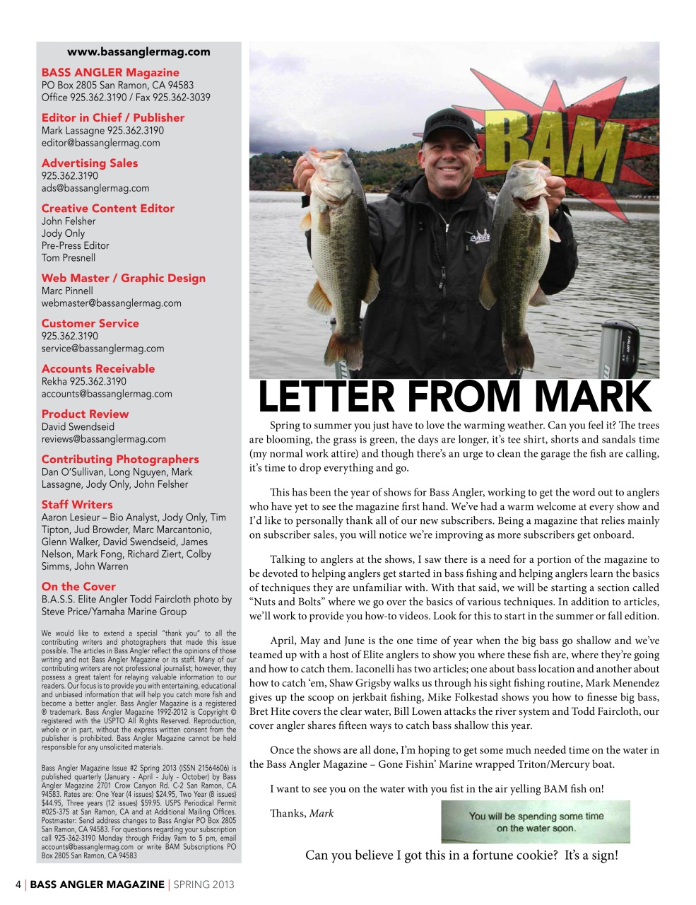 BASS ANGLER MAGAZINE Preview Pages