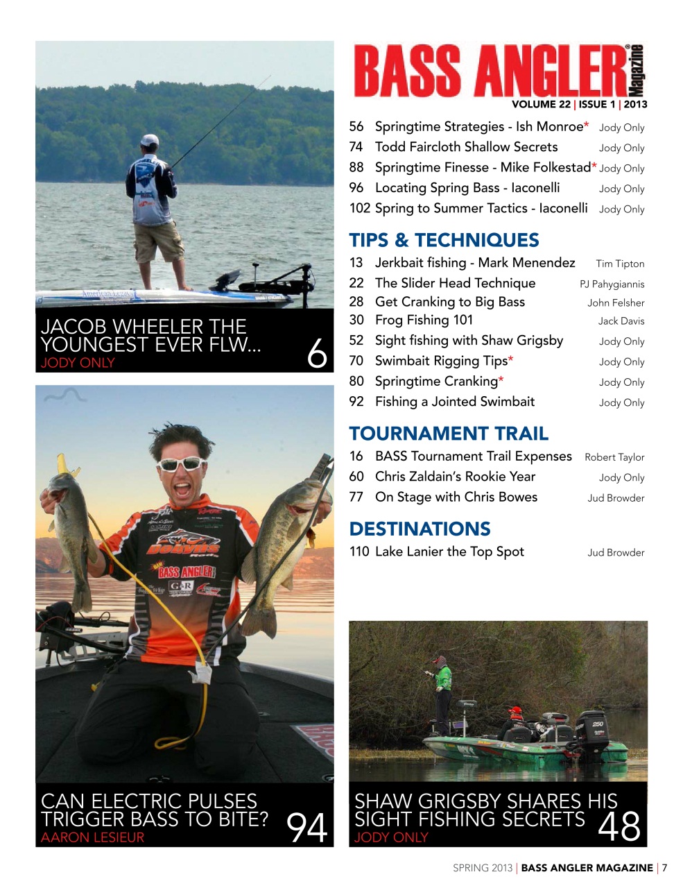 BASS ANGLER MAGAZINE Preview Pages