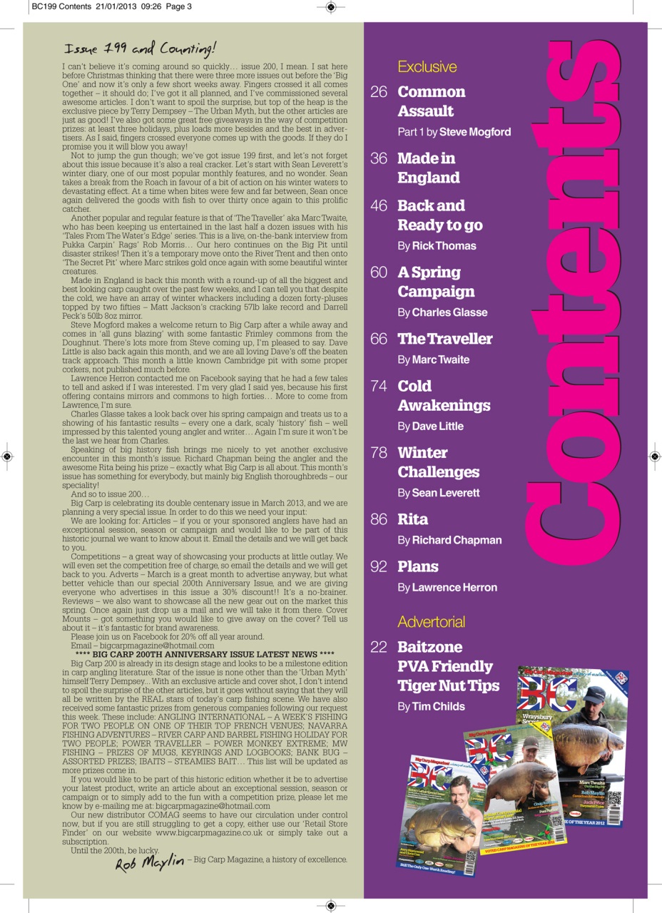 Big Carp Magazine Preview Pages