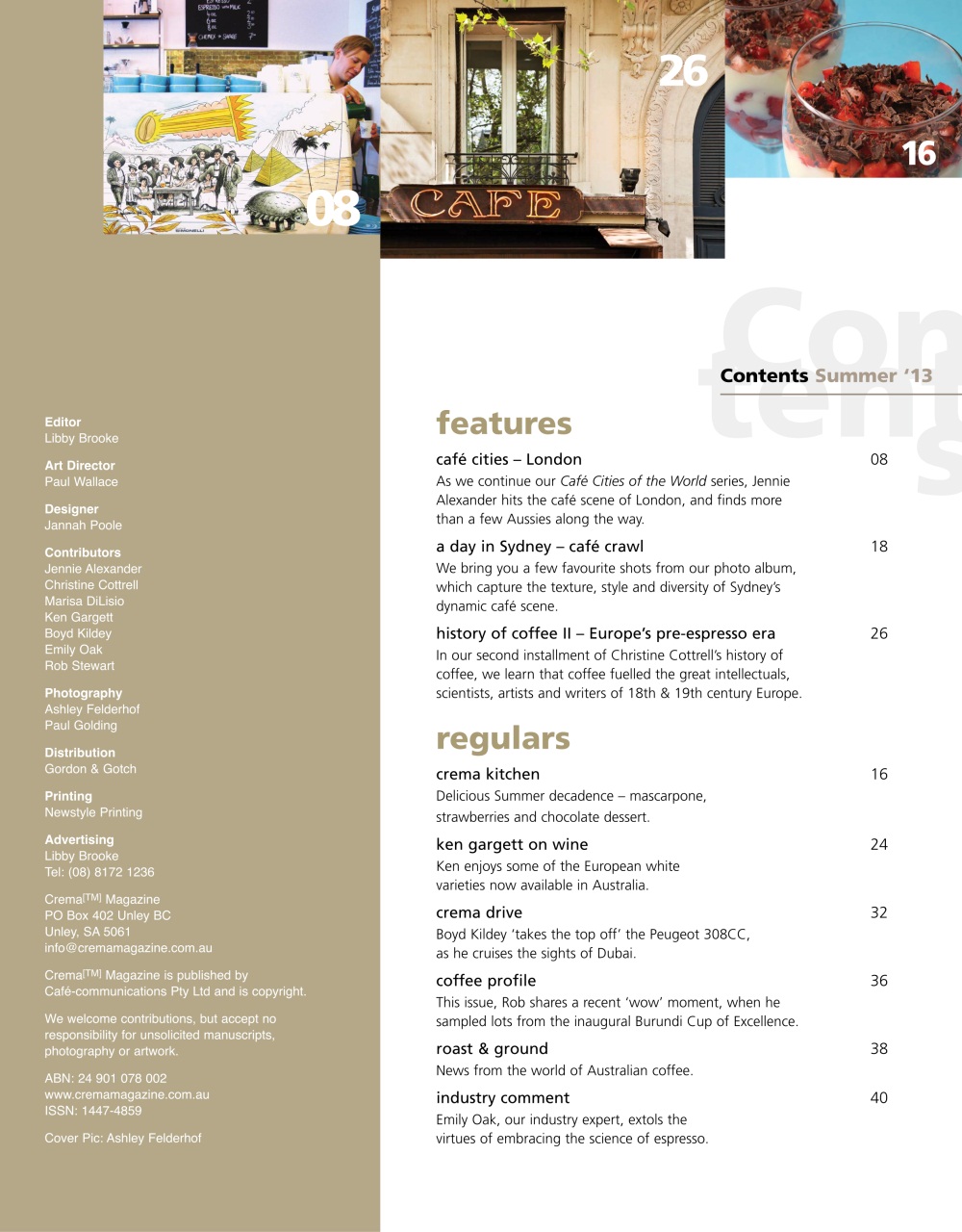 Crema Magazine Preview Pages