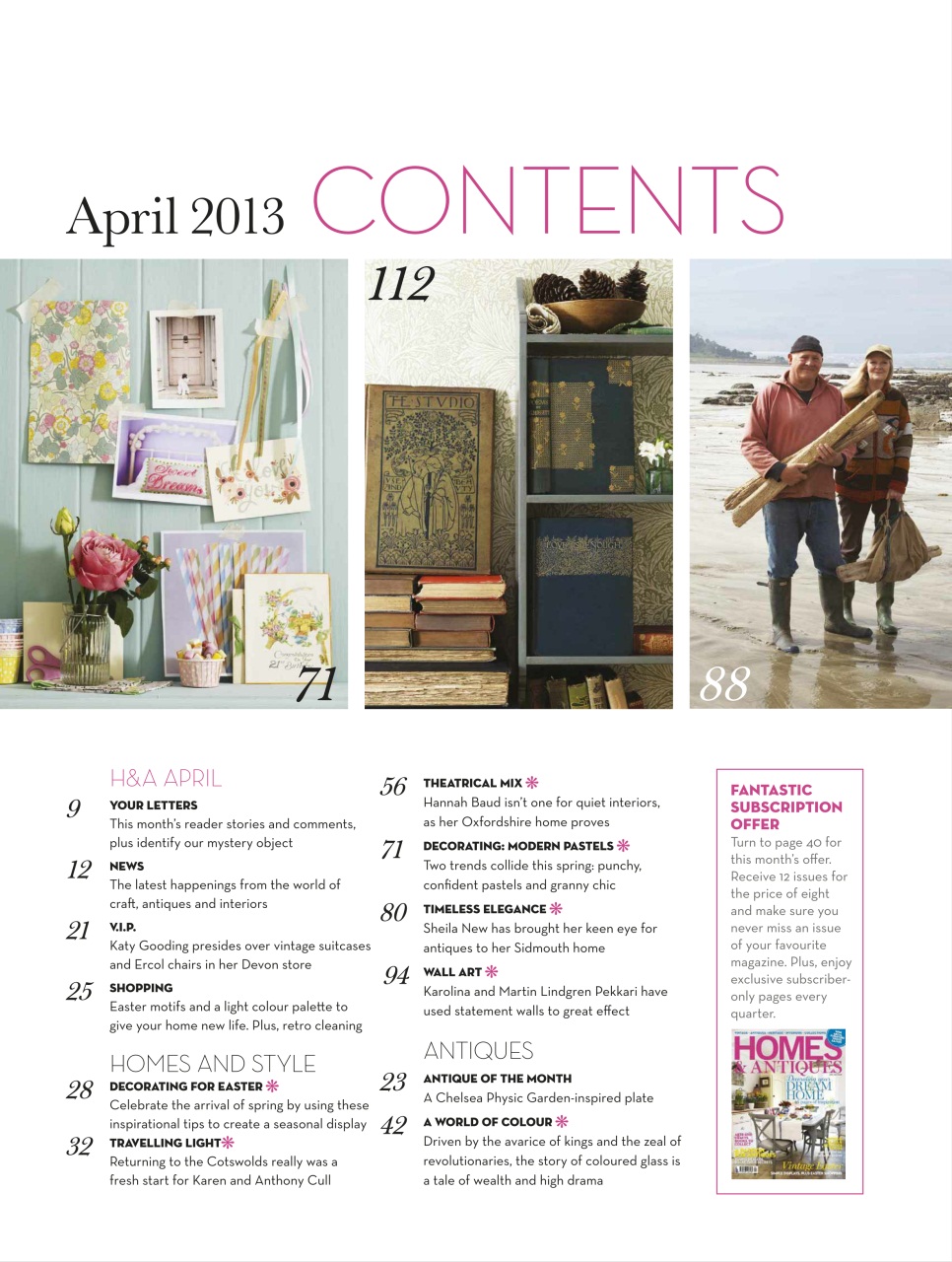 Homes & Antiques Magazine Preview Pages