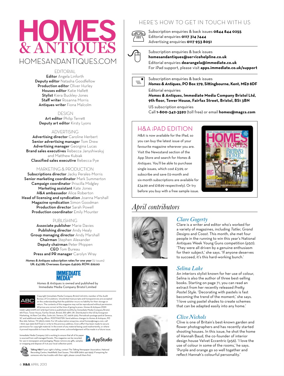 Homes & Antiques Magazine Preview Pages